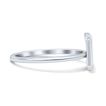 Initial W Alphabet Letter Name Monogram Stackable Statement Ring Thumb Band
